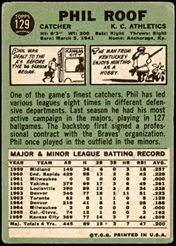 1967 Topps 129 Phil Tető Kansas City Atlétika (Baseball Kártya) SZEGÉNY Atlétika
