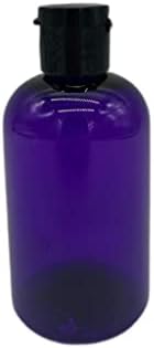 Természetes Gazdaságok 4 oz Lila Boston BPA MENTES Üveg - 6 db Üres utántölthető tartály - illóolaj - Aromaterápia | Fekete
