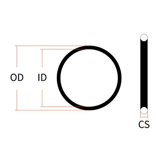 Mr O-Gyűrű 411 Aflas O-Gyűrű - 80A Durometer, 2-3/4 ID 3-1/4 OD, 1/4 CS, Fekete (Csomag 5)