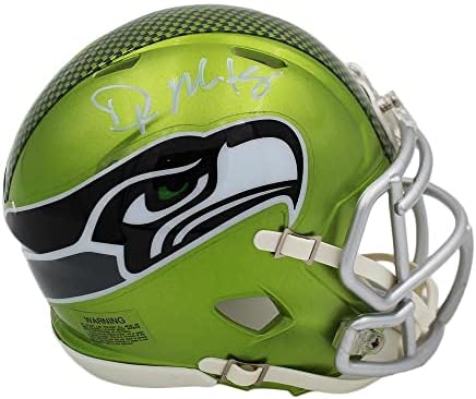 DK Metcalf Aláírt Seattle Seahawks Sebesség Flash NFL Mini Sisak - Dedikált NFL Mini Sisak