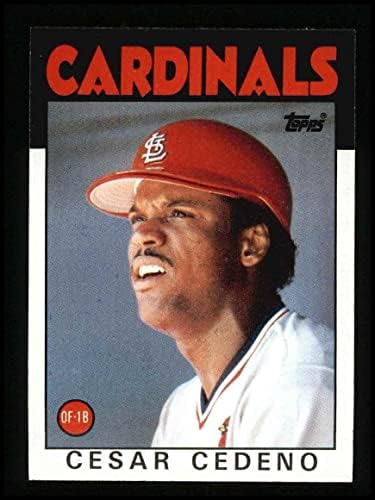 1986 Topps 224 Cesar Cedeno St. Louis Cardinals (Baseball Kártya) NM/MT Bíborosok