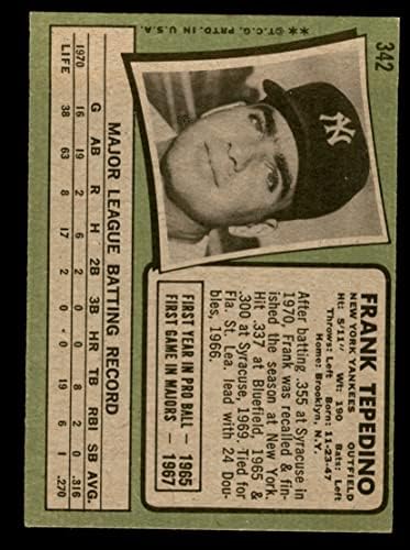1971 Topps 342 Frank Tepedino New York Yankees (Baseball Kártya) VG/EX Yankees