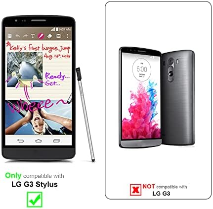 Cadorabo Könyv Esetben Kompatibilis LG G3 Stylus Sötét Kék, Fekete - Mágneses Bezárása, Állj Funkció, valamint Kártya Slot