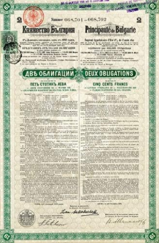 Bulgária Bond 1892-1,000 Frankot
