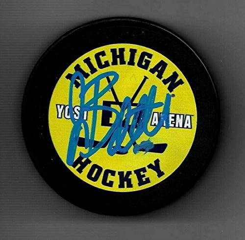 Jason Botterill Aláírt Michigan Wolverines Puck - Dedikált NHL Korong