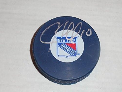 Jt Miller Aláírt New York Rangers kék Jégkorong Dedikált J. t. Bizonyíték - Dedikált NHL Korong