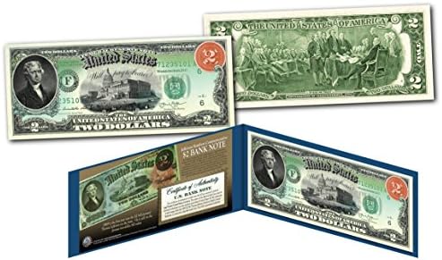 Szivárvány 1869 2 dolláros Bankjegyet Modern $2 MINKET Bill - Először Jefferson $2 Bill