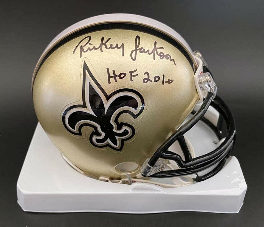 Rickey Jackson ALÁÍRT New Orleans Saints Mini Sisak HOF 10 PSA/DNS-DEDIKÁLT - Dedikált NFL Sisak