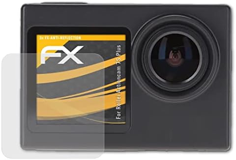 atFoliX képernyővédő fólia Kompatibilis Rollei Actioncam 7S Plusz Képernyő Védelem Film, Anti-Reflective, valamint Sokk-Elnyelő