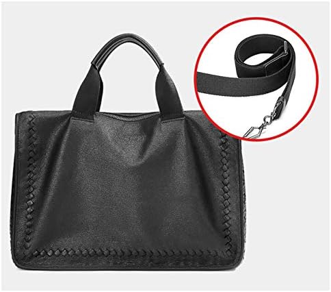 Üzleti utazás táska férfi bőr táska laptop táska alkalmas 15,6 hüvelykes laptopot (fekete)