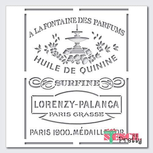 Francia Parfüm Reklám Stencil Legjobb Vinil Nagy Stencil Festés, Fa, Vászon, Fal, stb.-Gyűjtőcsomagolás (XS, M, XL)| Ultra