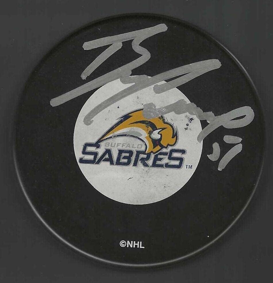 Brian Campbell Aláírt Buffalo Sabres 2006-2010 Logó Puck - Dedikált NHL Korong