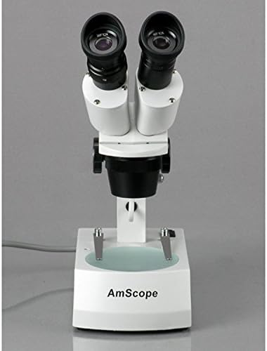 AmScope SE306R-AX Előre Szerelt Sztereó Mikroszkóp Binokuláris, WF5x, valamint WF10x Szemlencse, 10X/20X/40X Nagyítással,