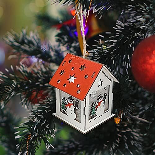 XIOS Karácsonyi Dekoráció 2022 Kabin Ház Kivilágított karácsonyfa Fa Fény LED Hóember Mikulás Dekoráció Dekoráció & Lóg a