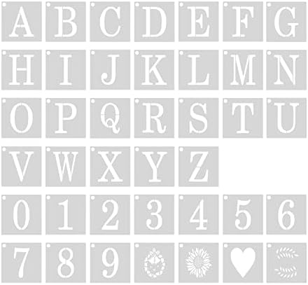 40pcs Levelet Száma Sablonok, 1inch Újrahasználható Műanyag kisbetűt Stencil Abc-Sablonok Számok Stencil Scrapbooking Festmény