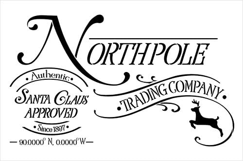 Északi-Sark Kereskedelmi Vállalat Stencil által StudioR12 | Újrafelhasználható Mylar Sablon | Használja Festeni a Fa Jelek